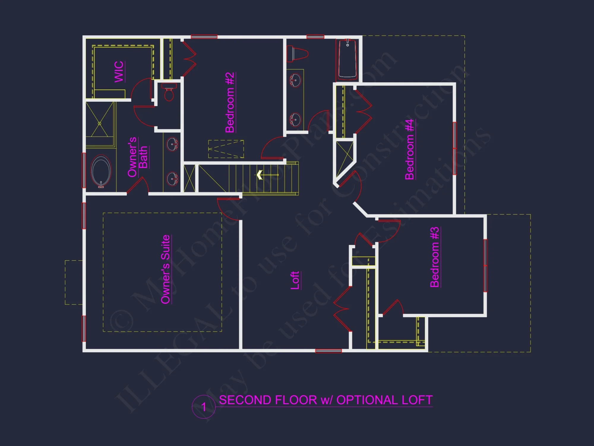 Modern Craftsman house Plan: Spacious CAD Architecture Blueprint