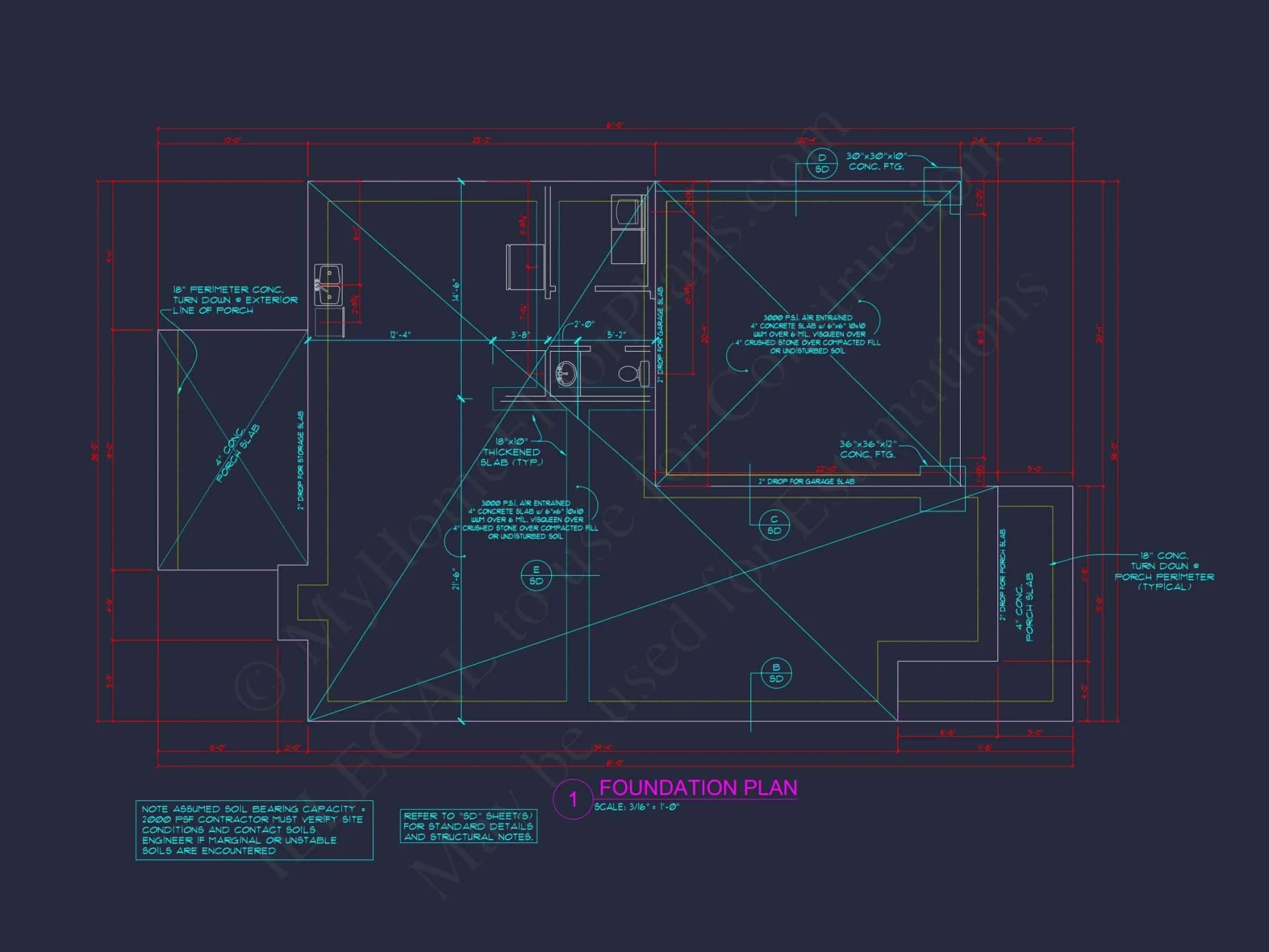 Modern Craftsman house Plan with Open Floor Layout and CAD Designs