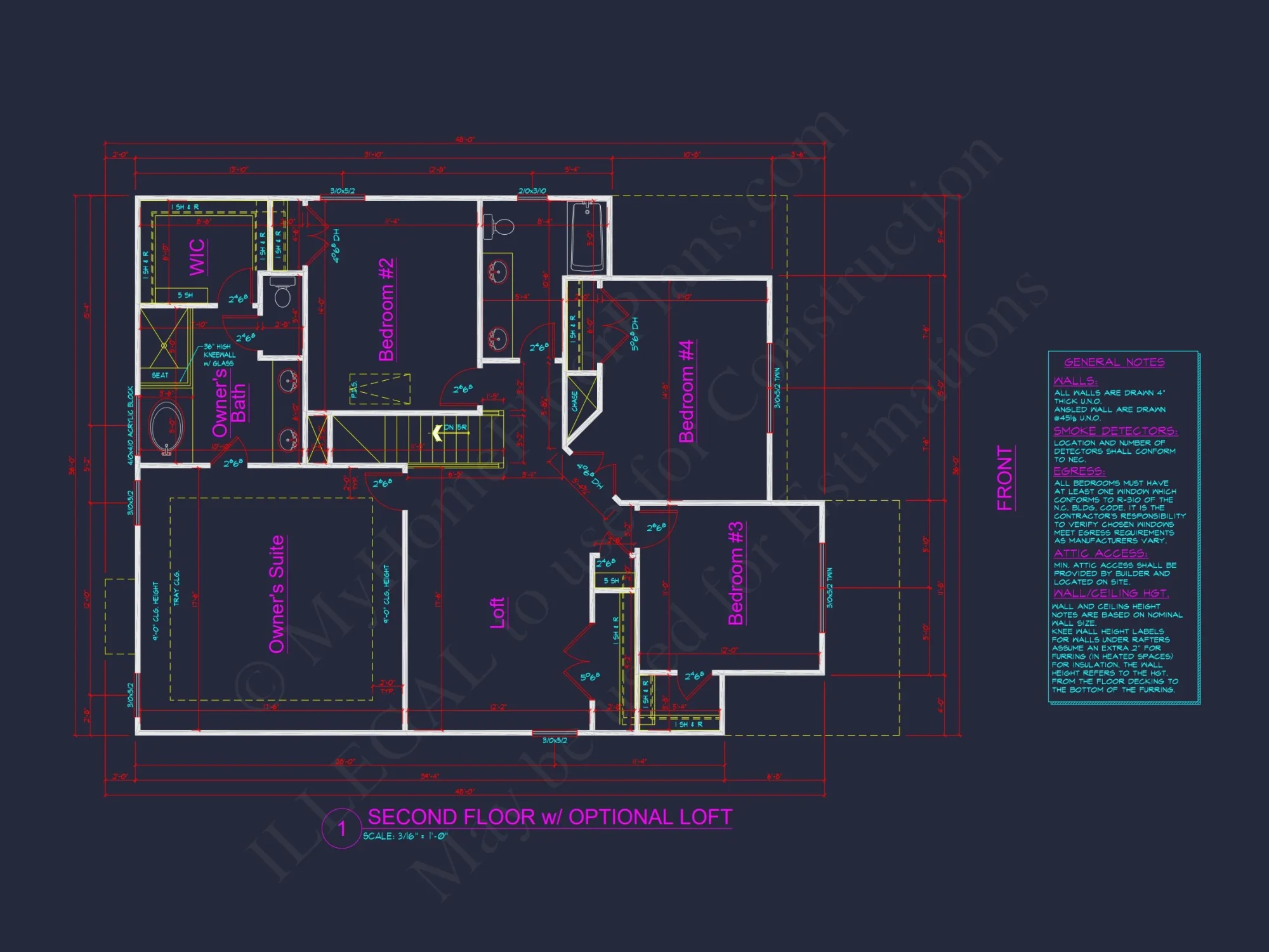 Modern Craftsman house Plan with Open Floor Layout and CAD Designs