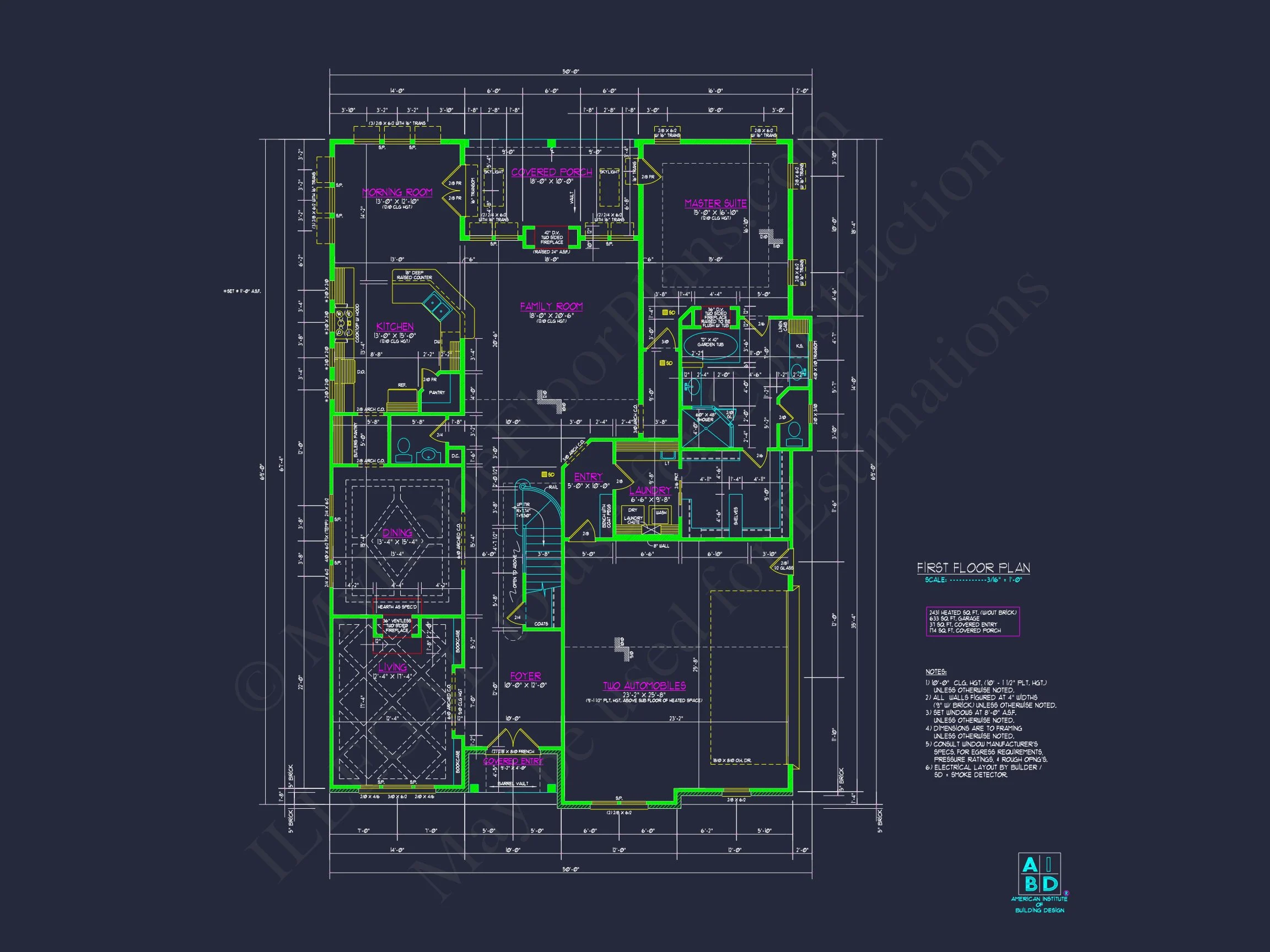 Tudor house Plan w/2-Car Garage