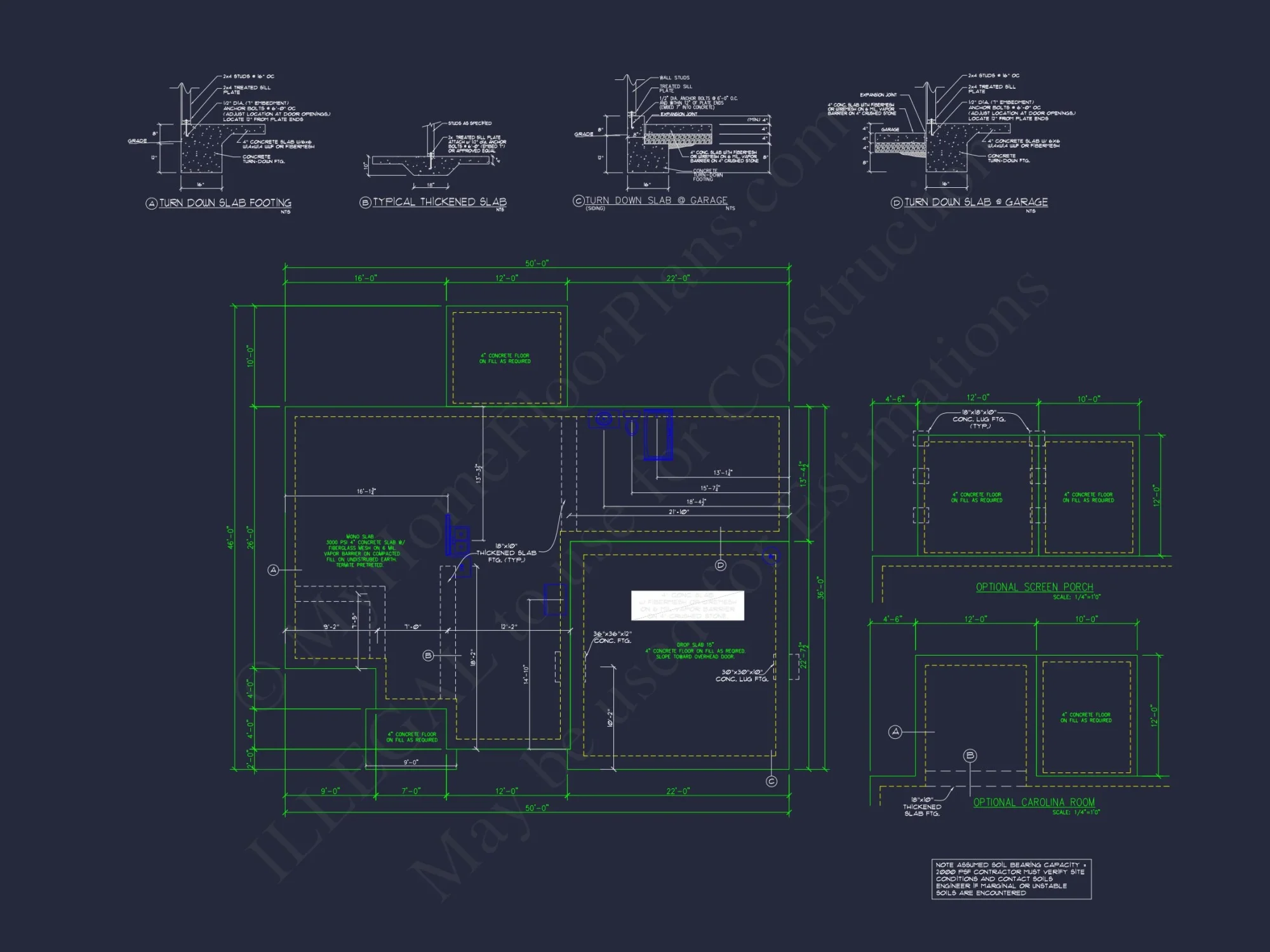Beautiful house Plan with 4 Beds, 2 Car Garage & CAD Designs