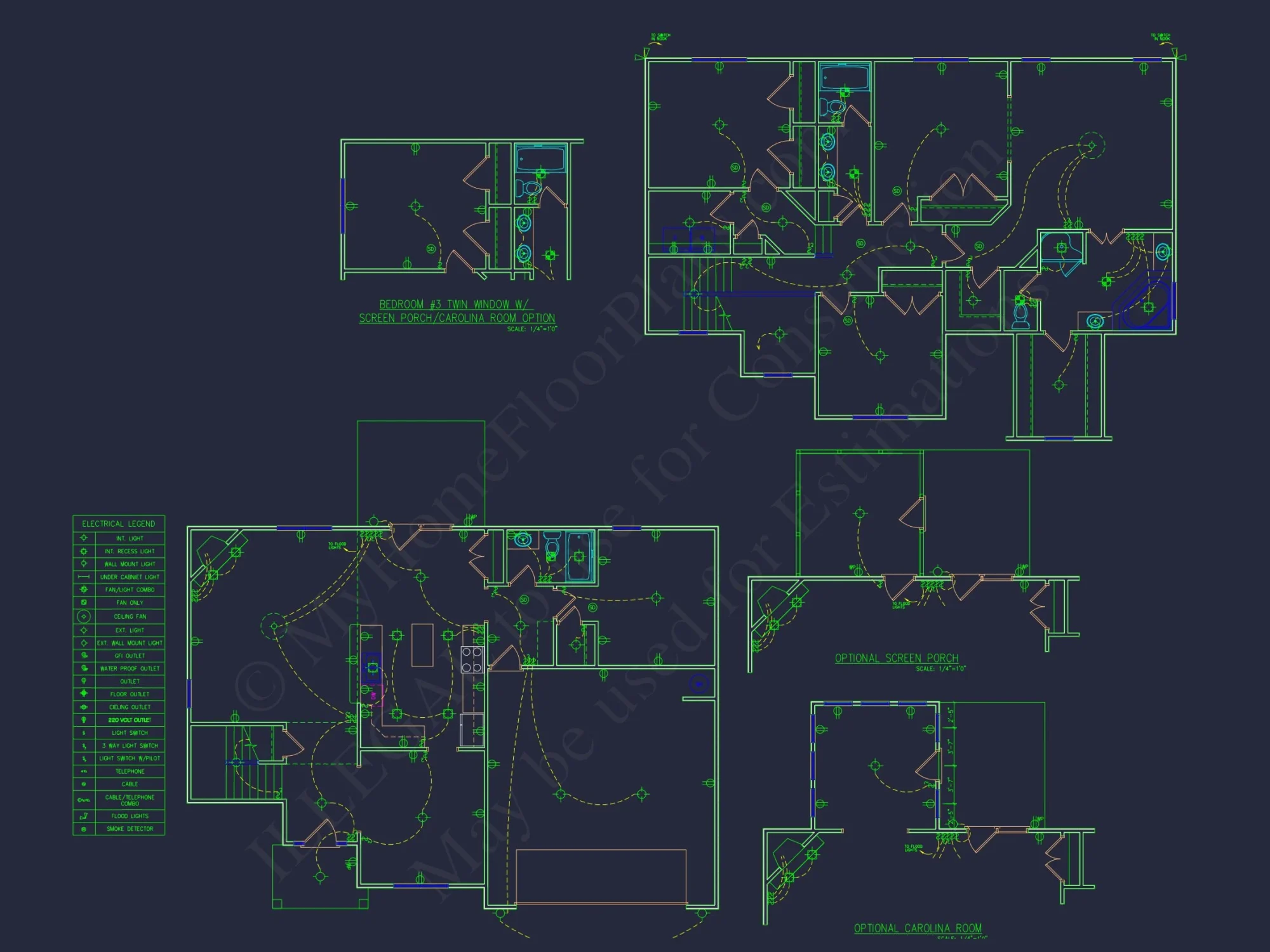 Beautiful house Plan with 4 Beds, 2 Car Garage & CAD Designs