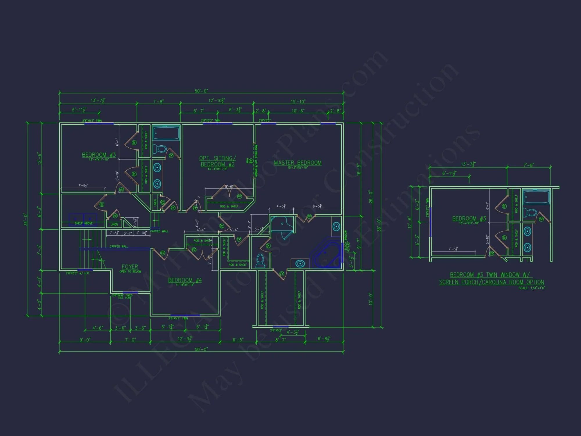 Beautiful house Plan with 4 Beds, 2 Car Garage & CAD Designs