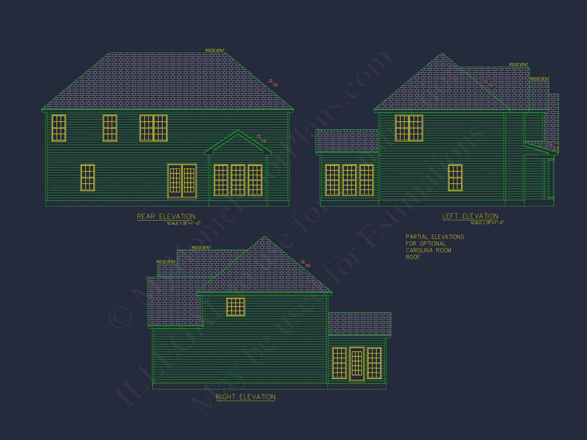 Beautiful house Plan with 4 Beds, 2 Car Garage & CAD Designs