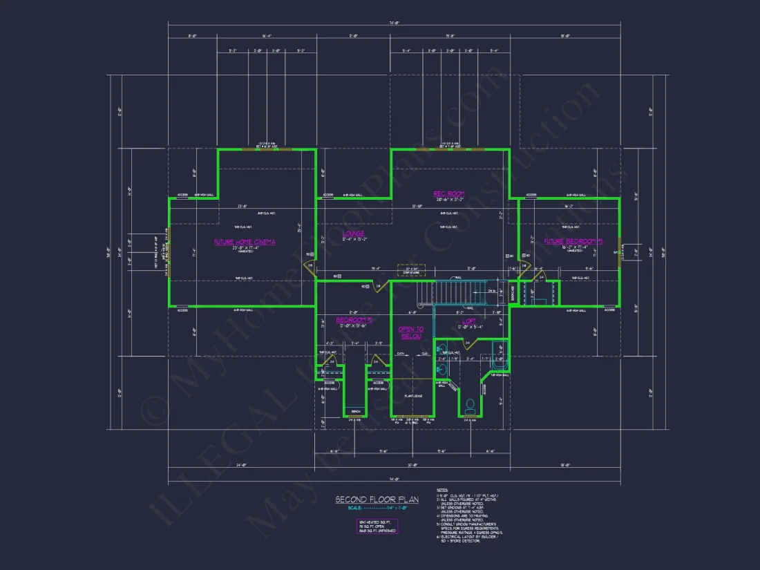 Stunning Colonial Revival house Plan with 2-Story CAD Designs