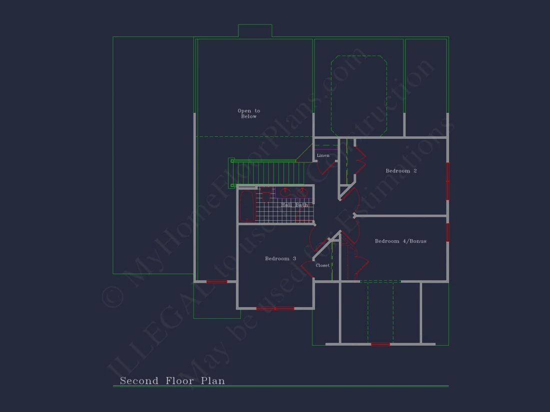 Beautiful 2-Story house Plan with CAD Floor Designs & Blueprint