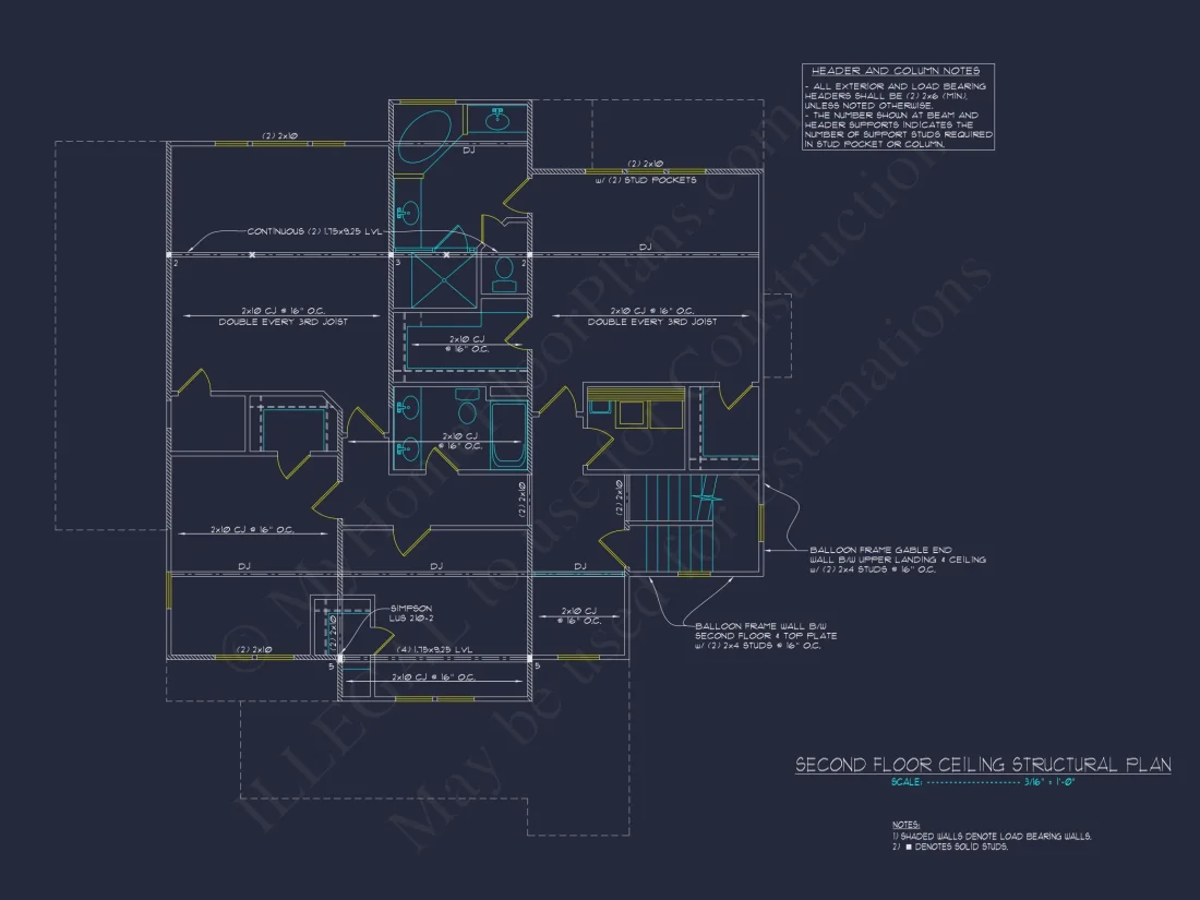 2872 SqFt 4-Bedroom Traditional house Plan & Blueprint