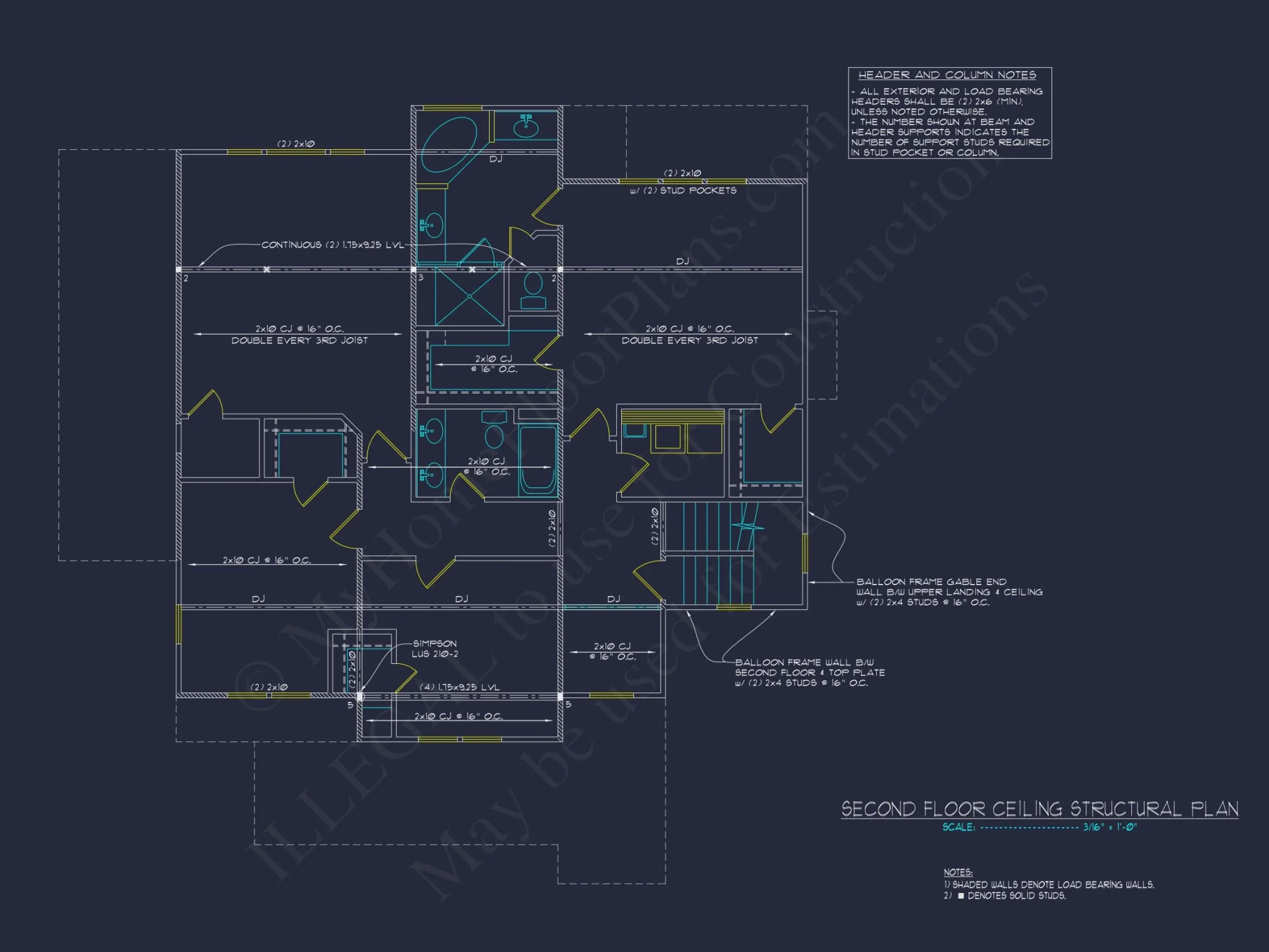 2872 SqFt 4-Bedroom Traditional house Plan & Blueprint