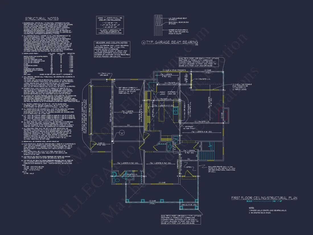 2872 SqFt 4-Bedroom Traditional house Plan & Blueprint