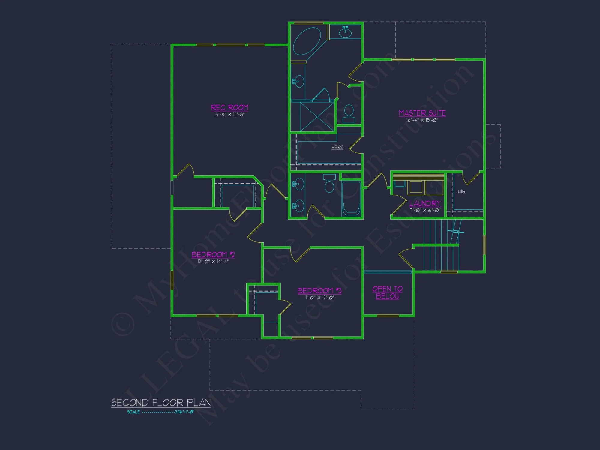2872 SqFt 4-Bedroom Traditional house Plan & Blueprint