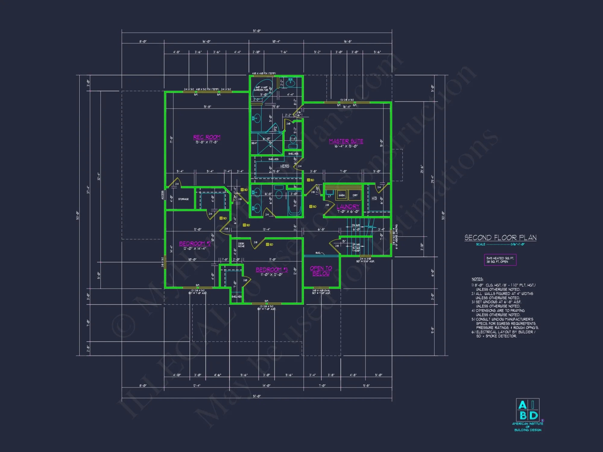 2872 SqFt 4-Bedroom Traditional house Plan & Blueprint