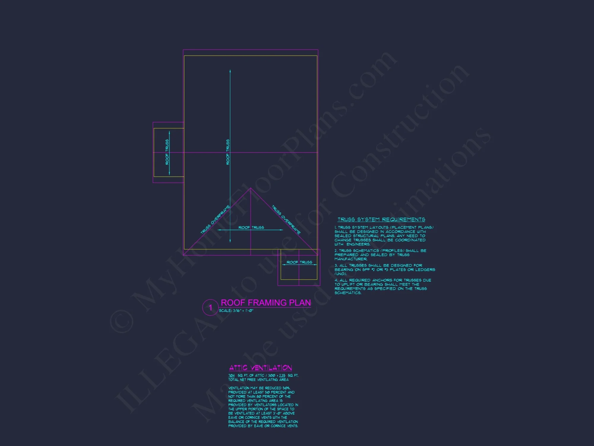 Modern 2-Story house Plan & Blueprint (1374 sq ft)