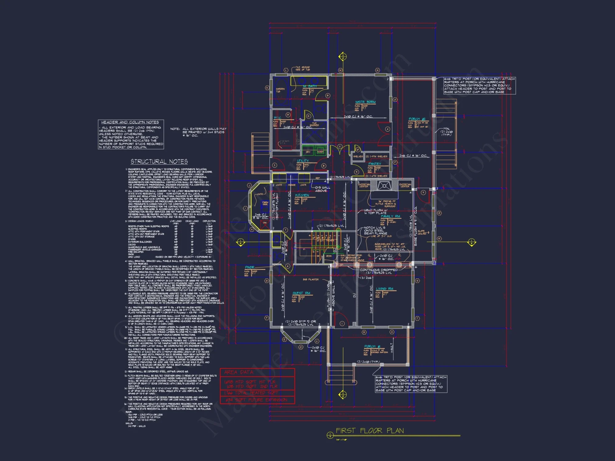 2-Story Farmhouse house Plan, 4-Bedroom Blueprint Design