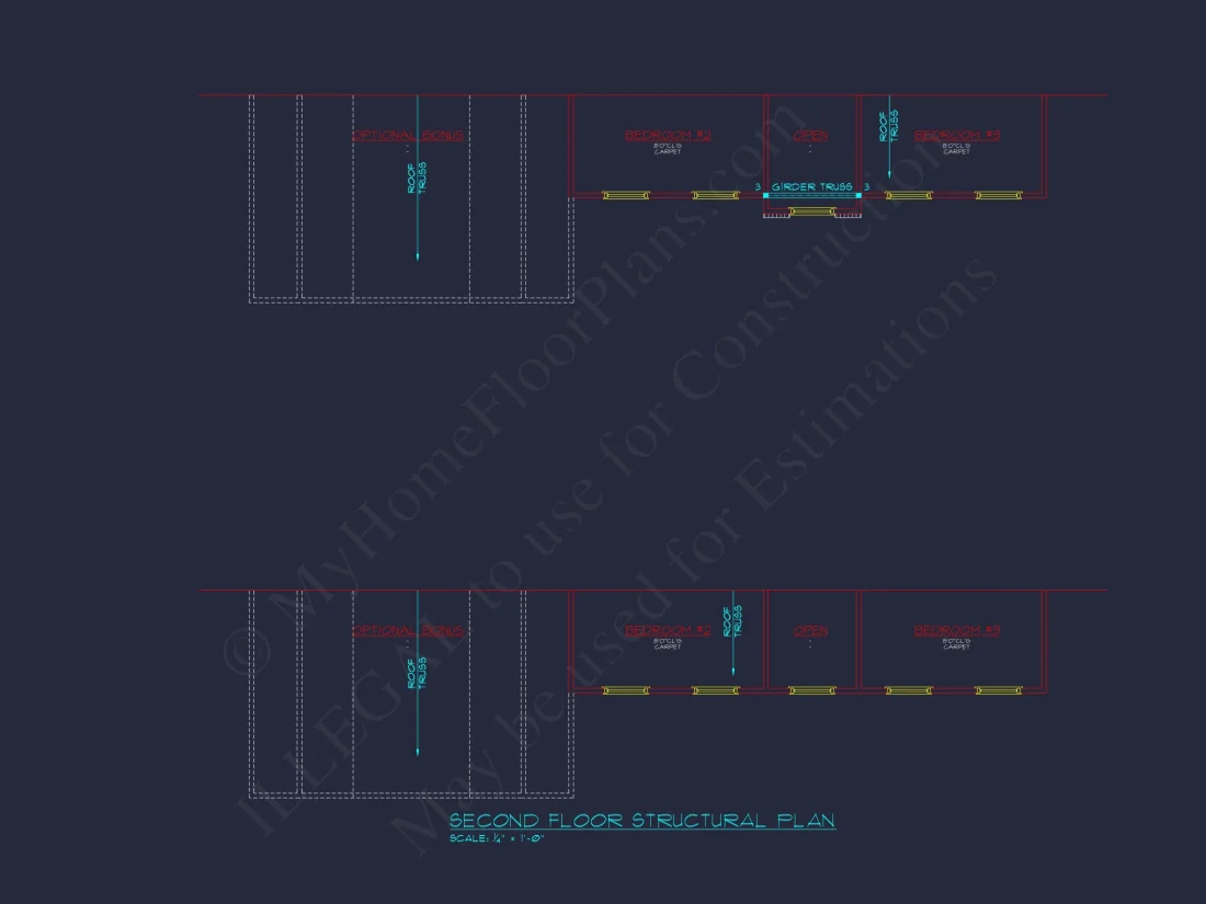 Modern Colonial house Plan with CAD Designs & Blueprints