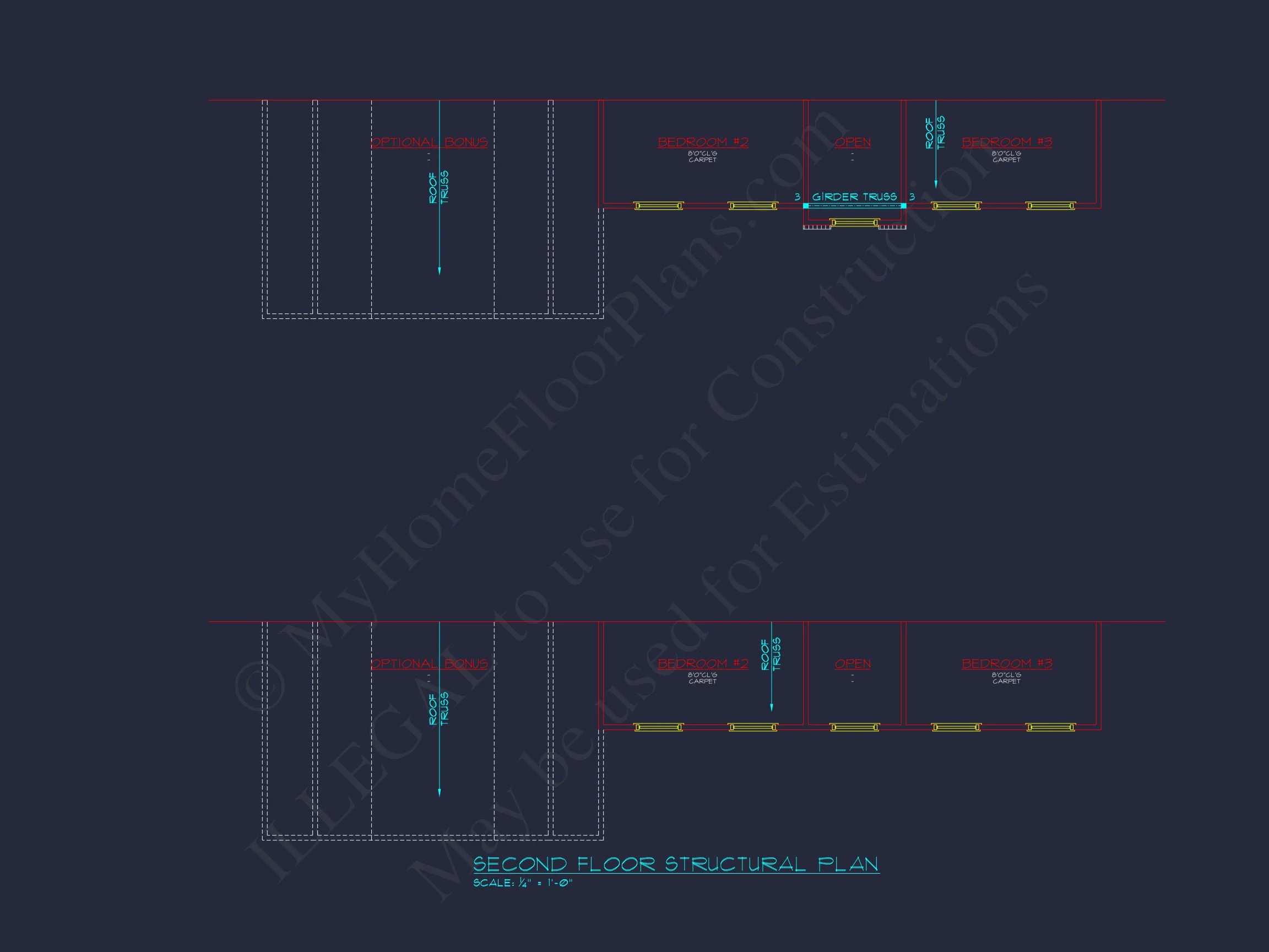 Modern Colonial house Plan with CAD Designs & Blueprints