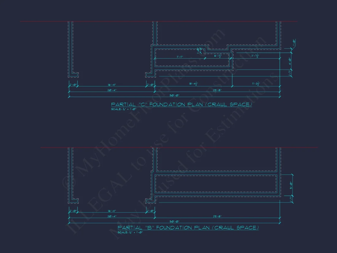 Modern Colonial house Plan with CAD Designs & Blueprints