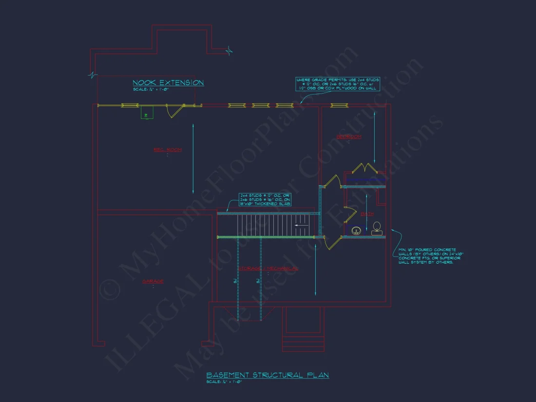 Modern Colonial house Plan with CAD Designs & Blueprints