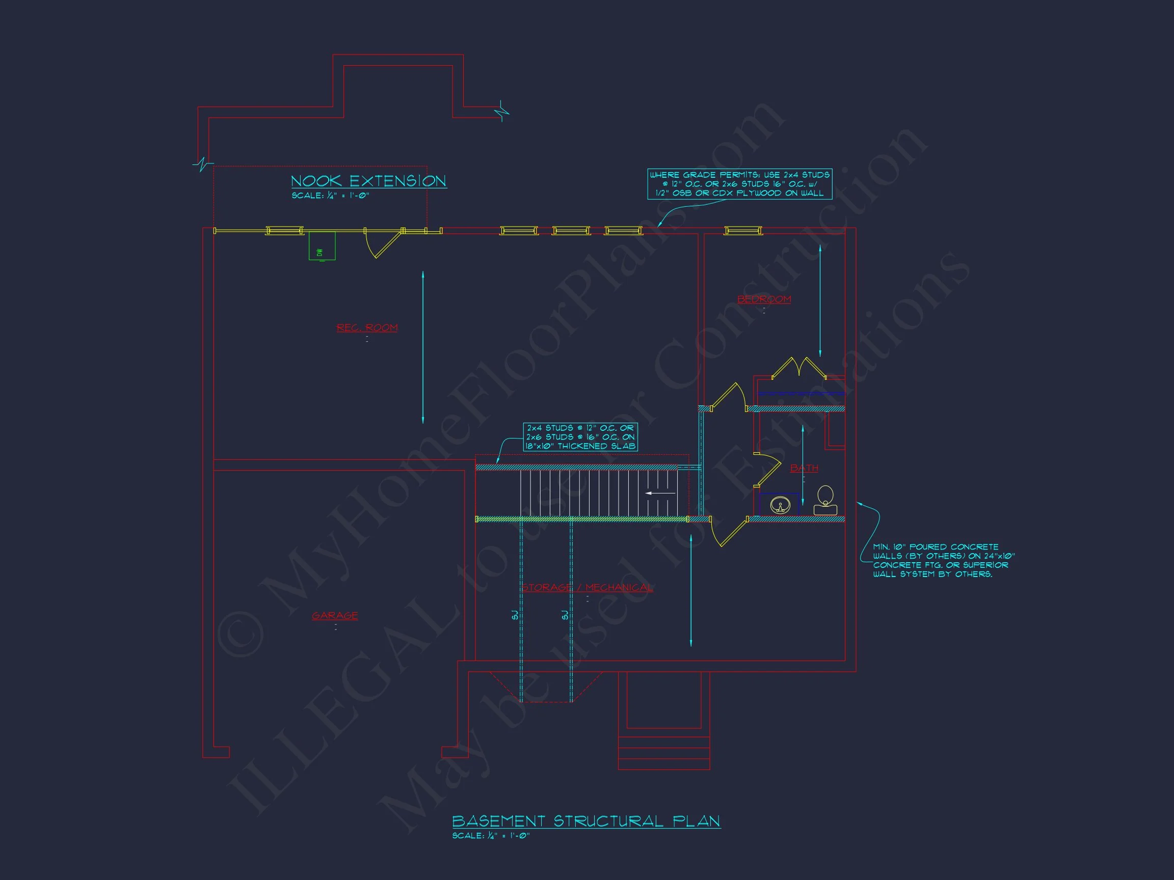 Modern Colonial house Plan with CAD Designs & Blueprints