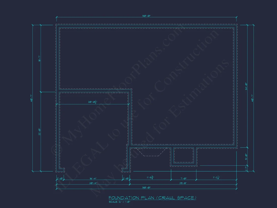 Modern Colonial house Plan with CAD Designs & Blueprints