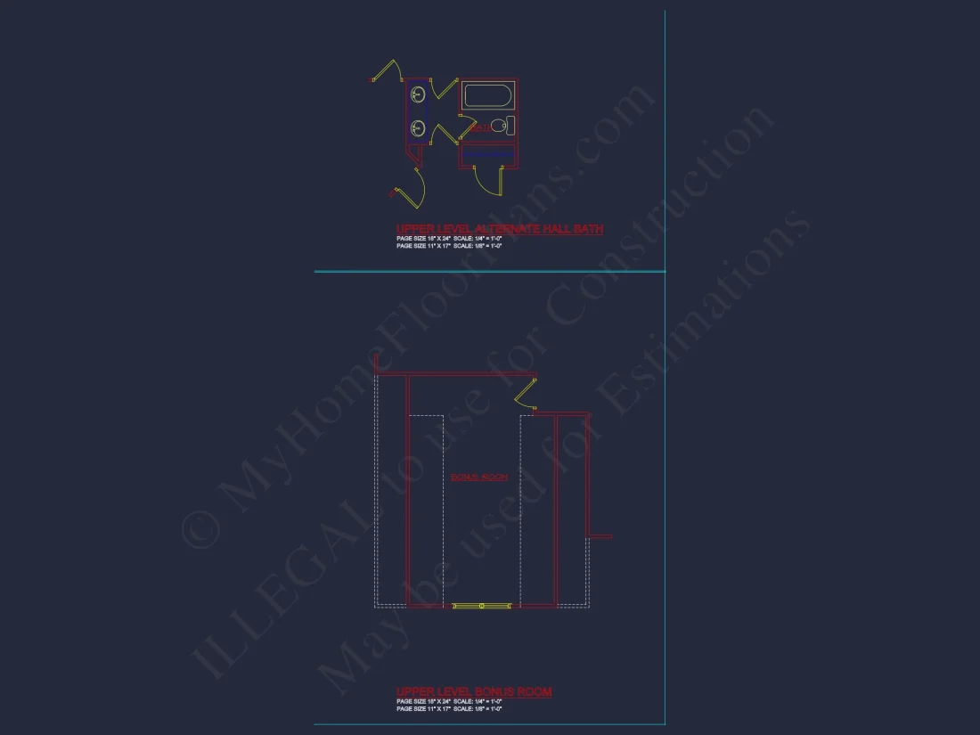 Modern Colonial house Plan with CAD Designs & Blueprints