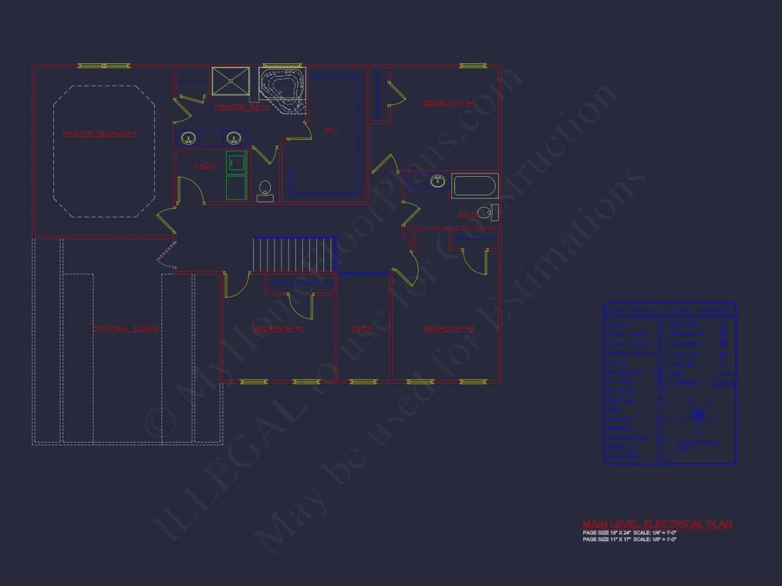Modern Colonial house Plan with CAD Designs & Blueprints
