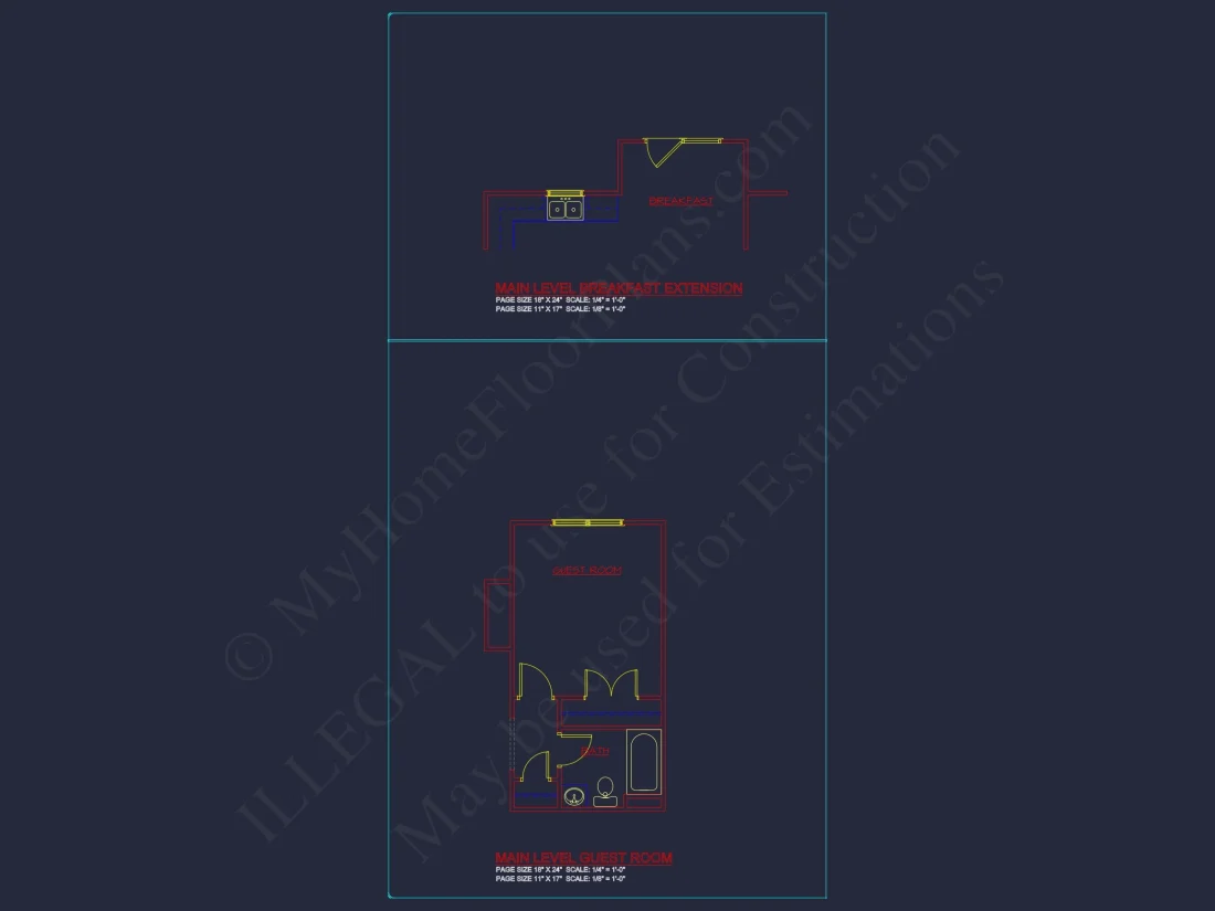 Modern Colonial house Plan with CAD Designs & Blueprints