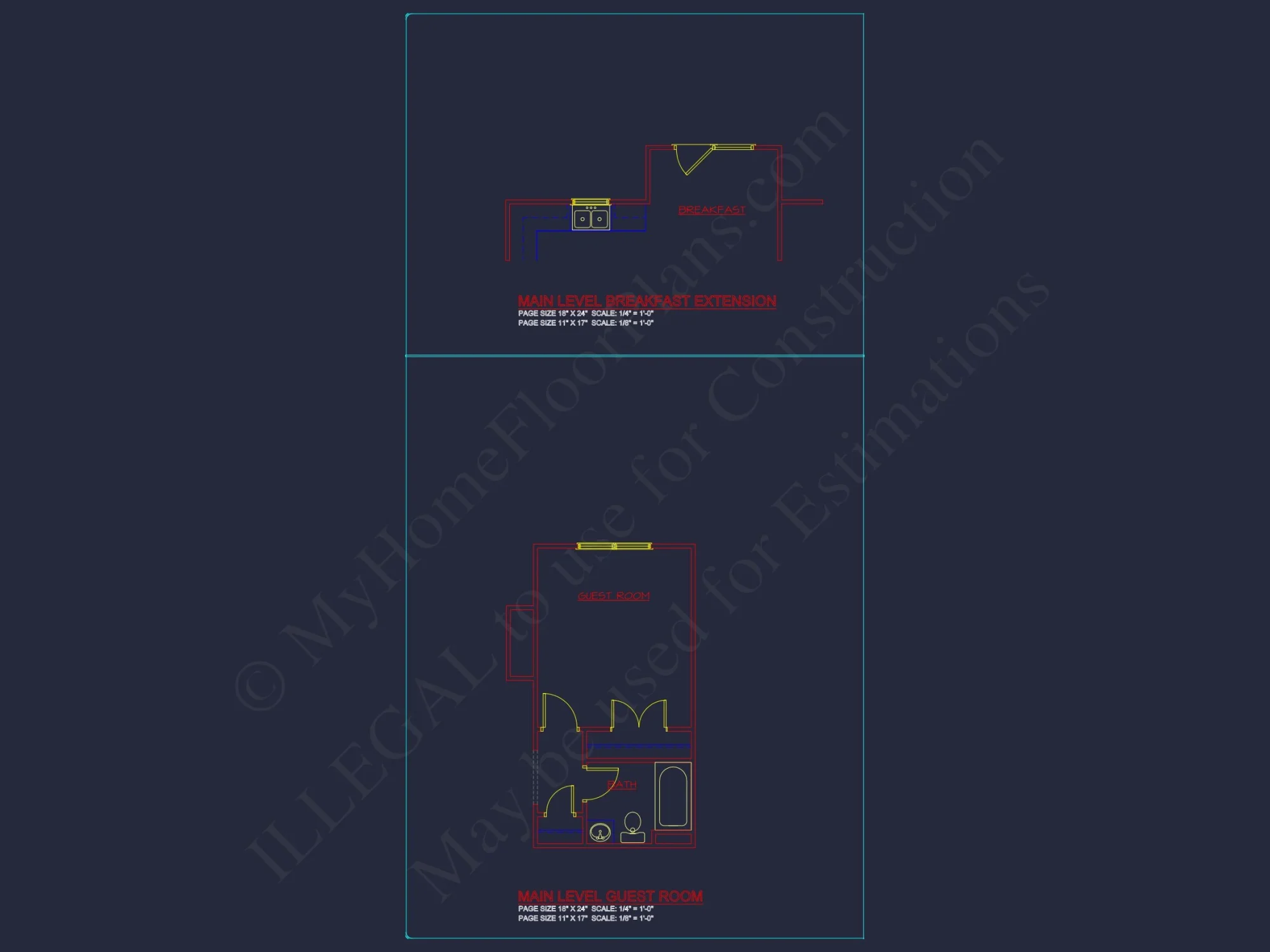 Modern Colonial house Plan with CAD Designs & Blueprints