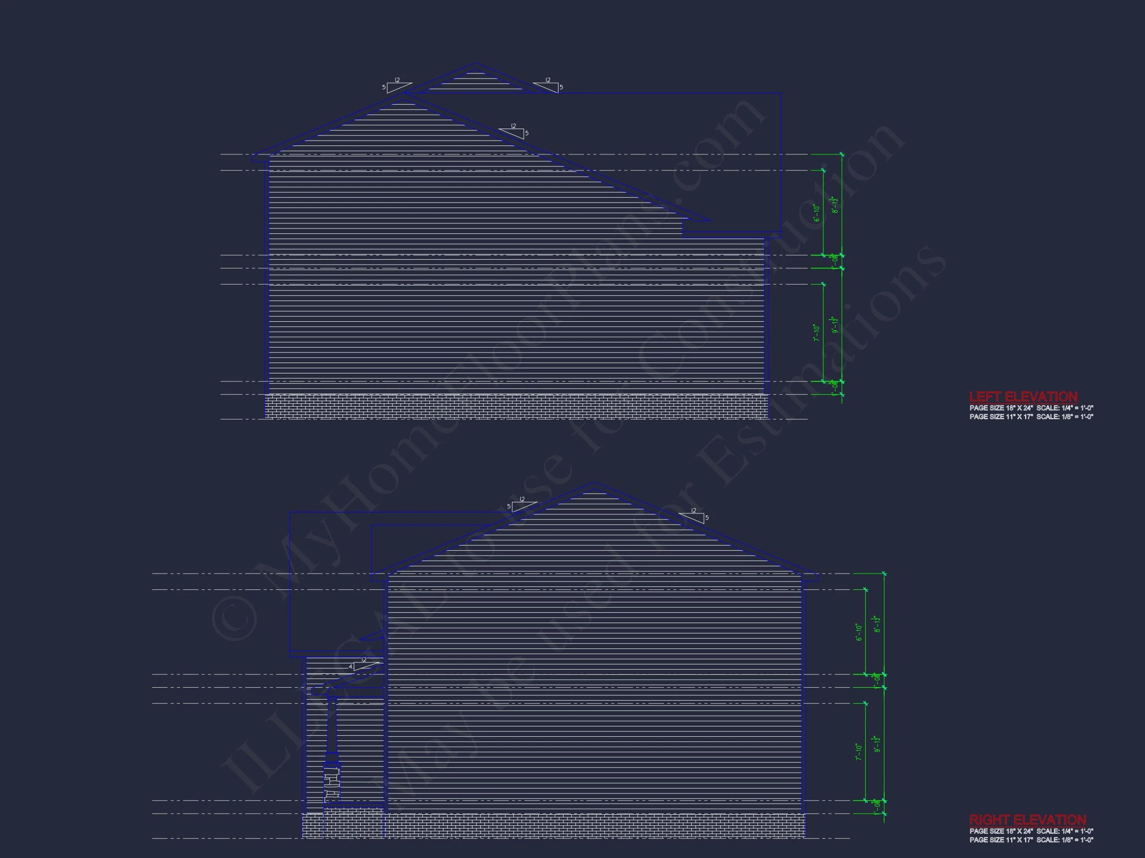 Modern Colonial house Plan with CAD Designs & Blueprints