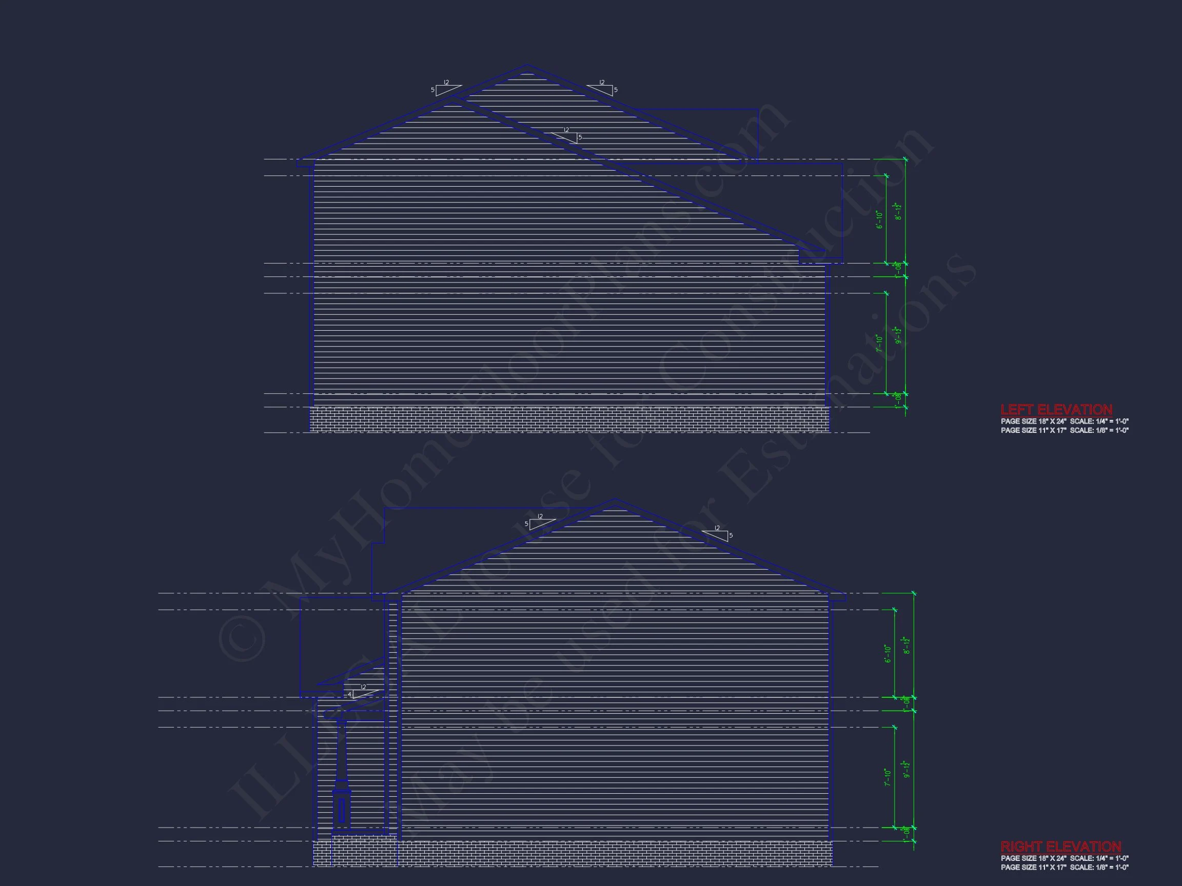 Modern Colonial house Plan with CAD Designs & Blueprints