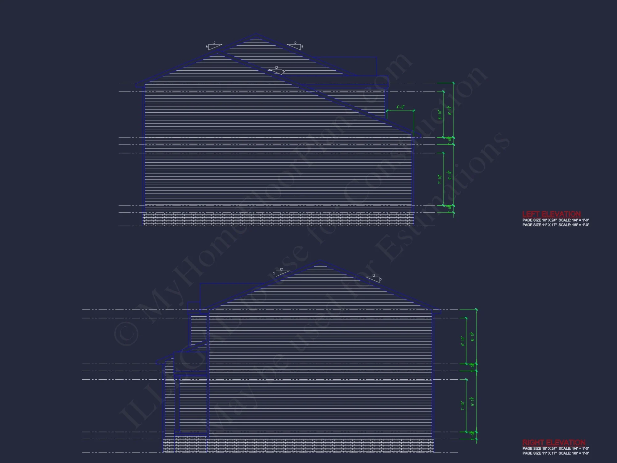 Modern Colonial house Plan with CAD Designs & Blueprints