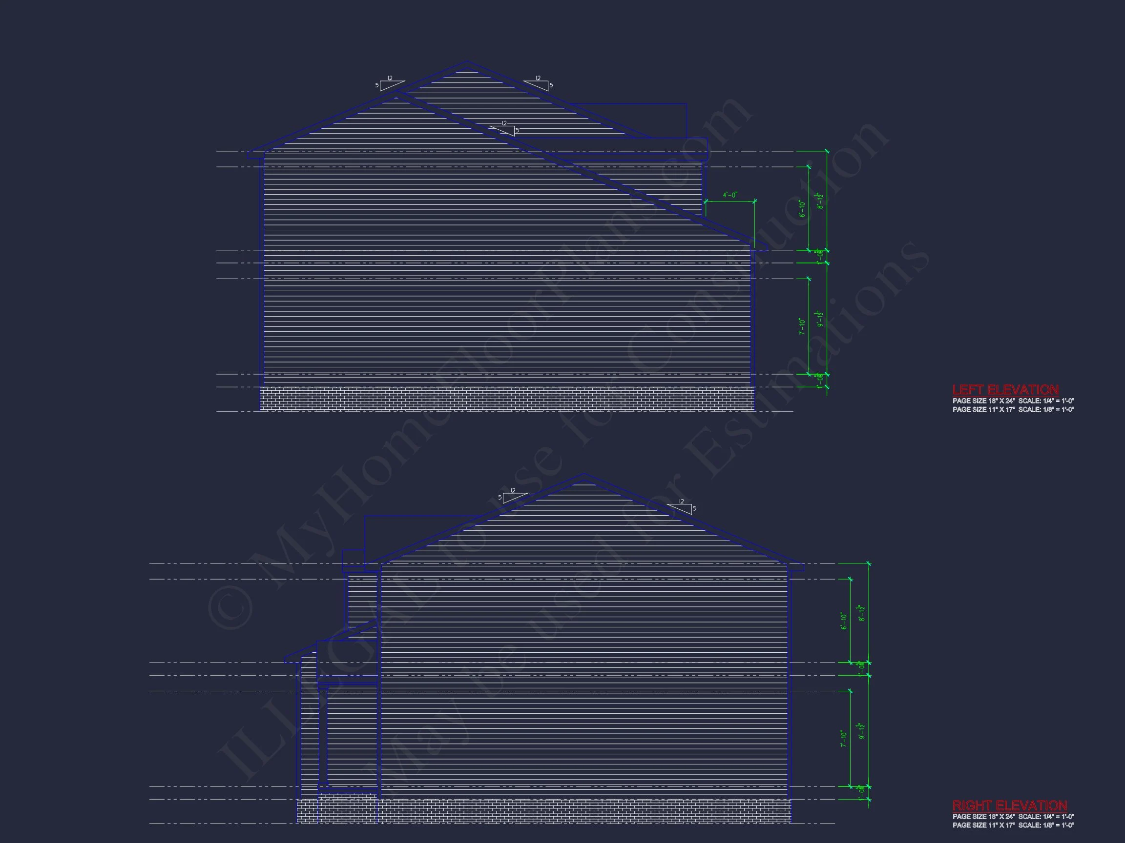 Modern Colonial house Plan with CAD Designs & Blueprints