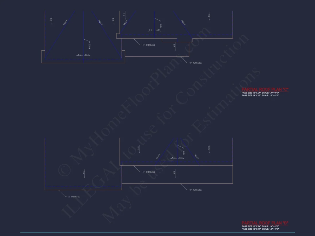 Modern Colonial house Plan with CAD Designs & Blueprints