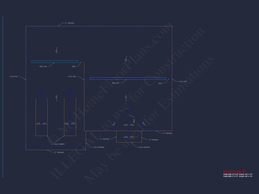 Modern Colonial house Plan with CAD Designs & Blueprints