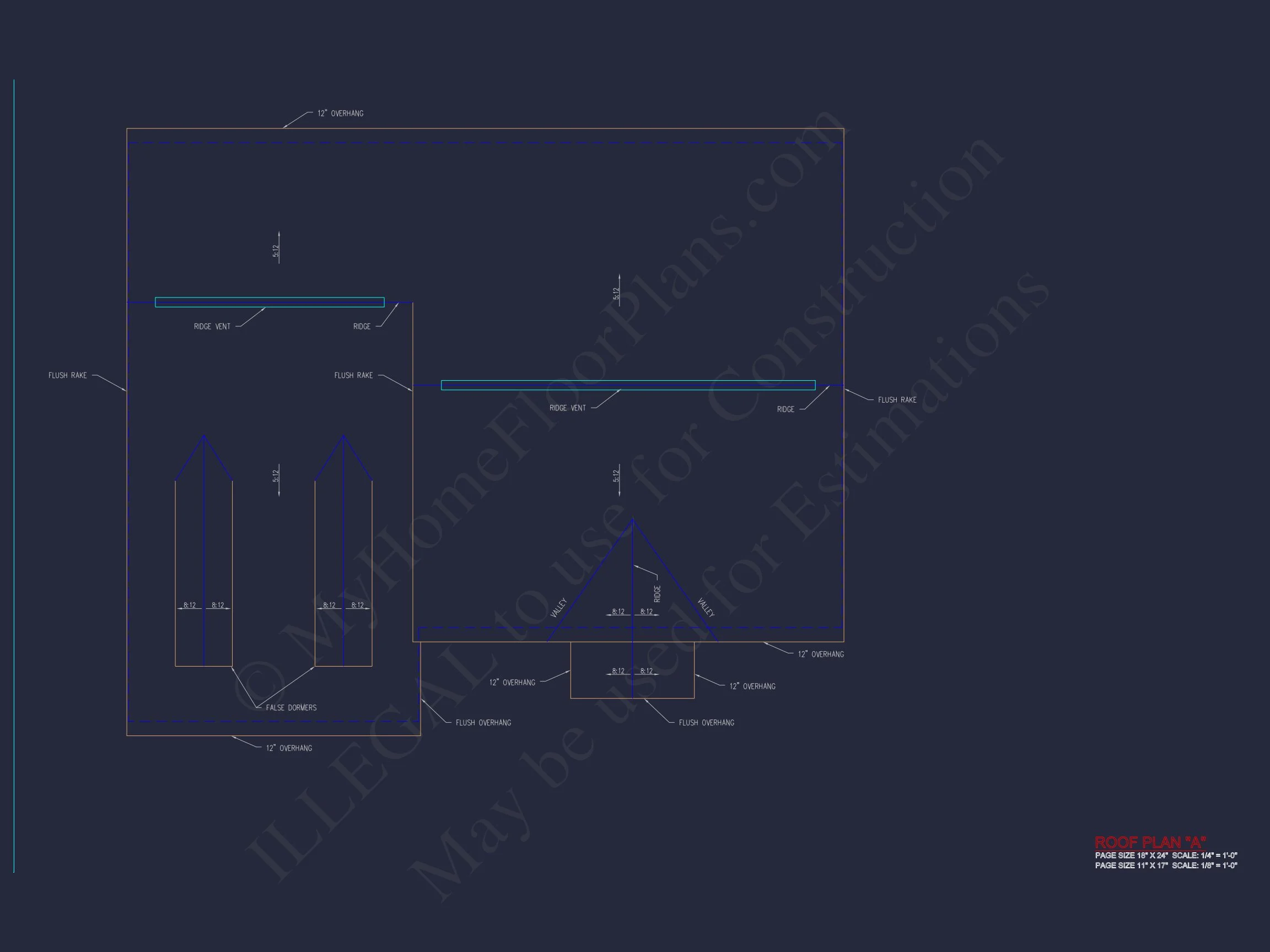 Modern Colonial house Plan with CAD Designs & Blueprints
