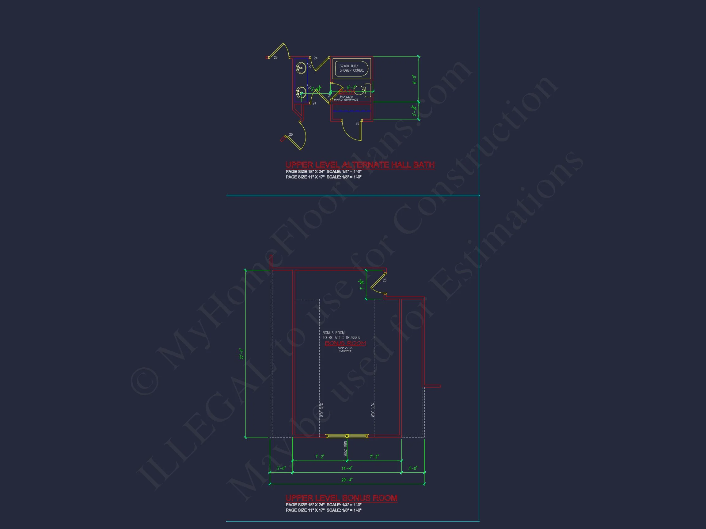 Modern Colonial house Plan with CAD Designs & Blueprints