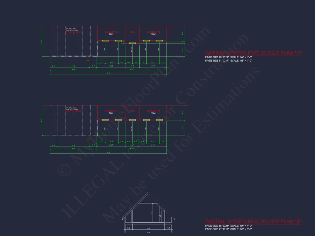 Modern Colonial house Plan with CAD Designs & Blueprints