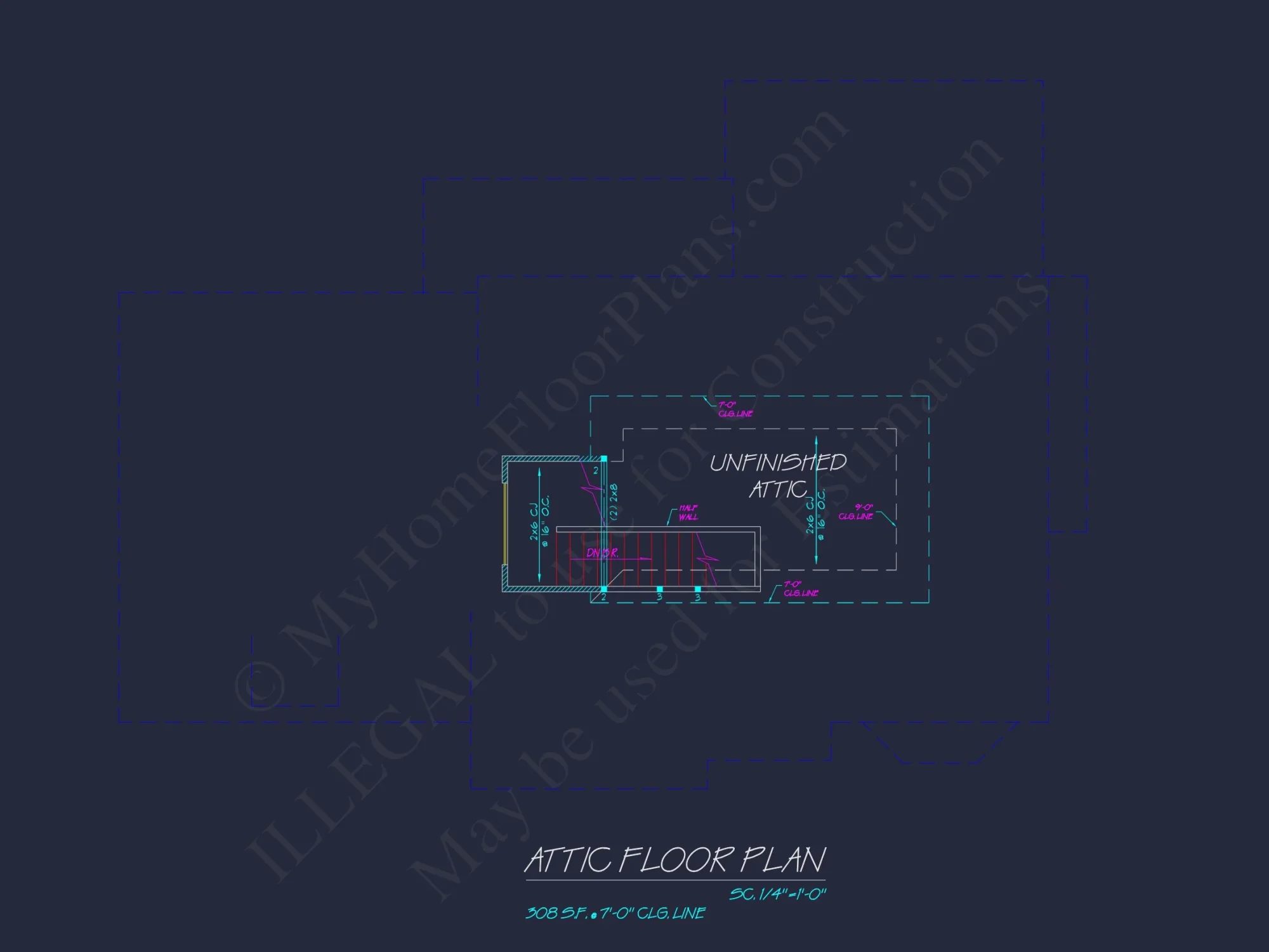 Colonial Farmhouse house Plan with 2, 725 SF CAD Design
