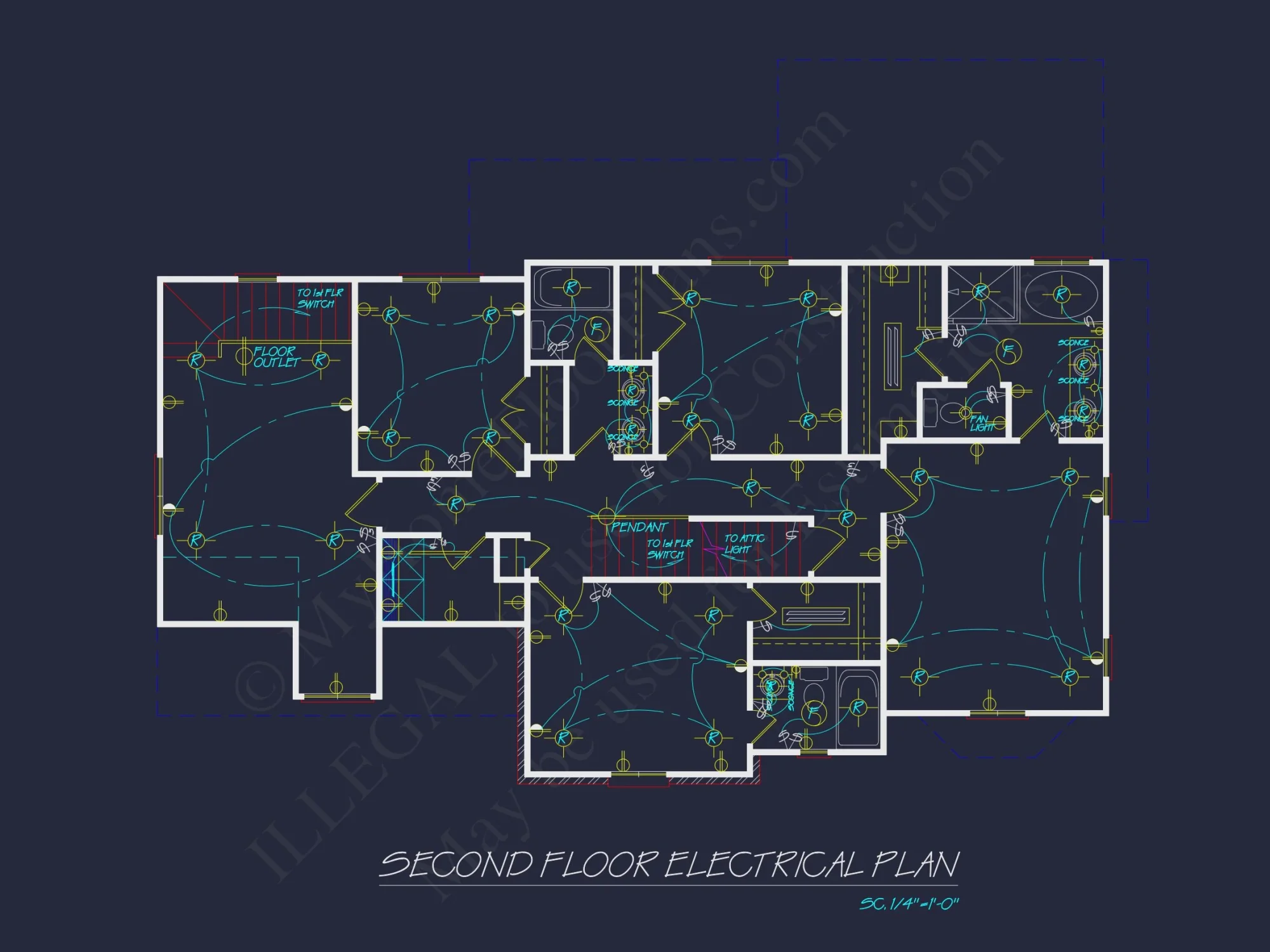 Colonial Farmhouse house Plan with 2, 725 SF CAD Design