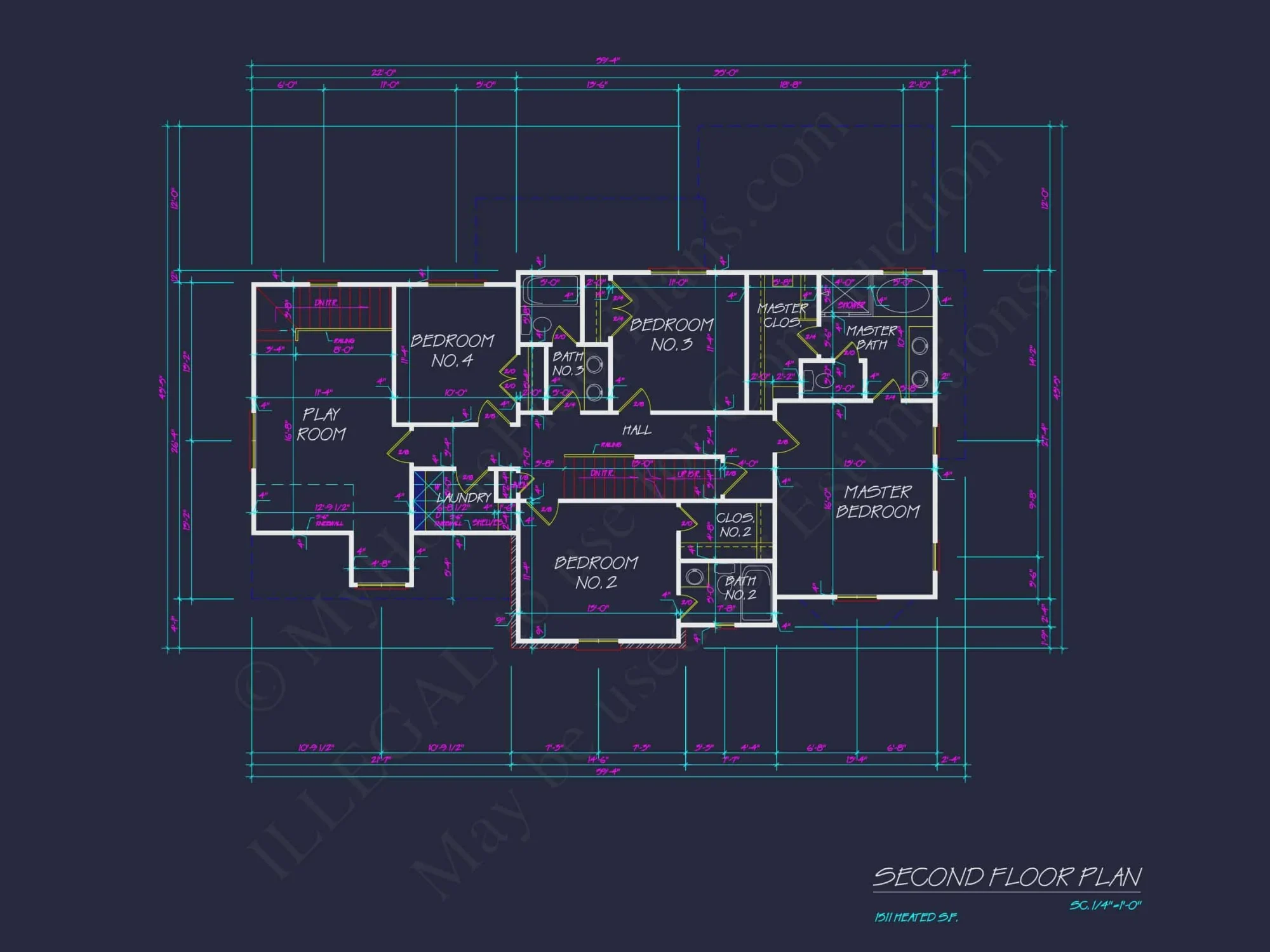 Colonial Farmhouse house Plan with 2, 725 SF CAD Design