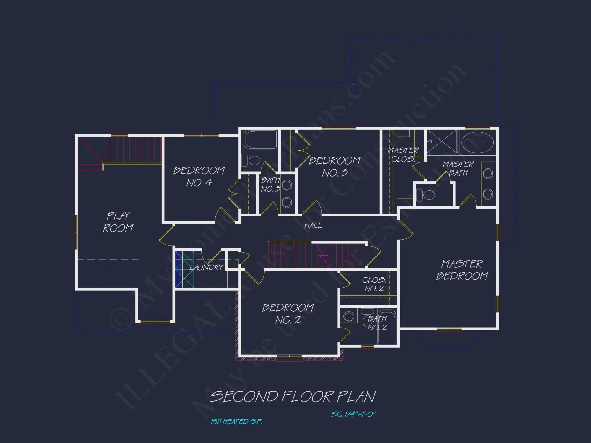 Colonial Farmhouse house Plan with 2, 725 SF CAD Design