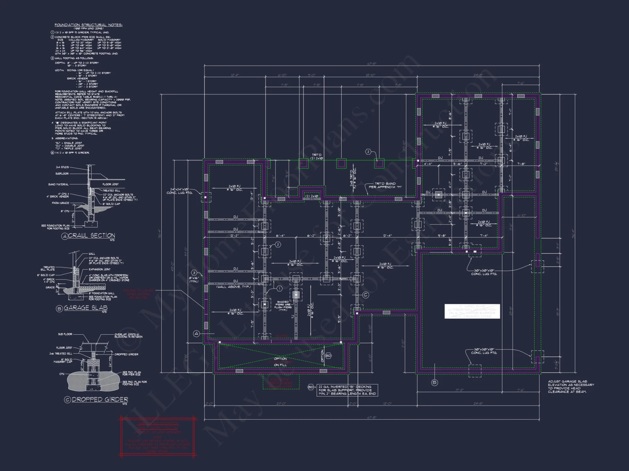 Traditional Colonial house Plan with 2 Floors and 4 Bedrooms