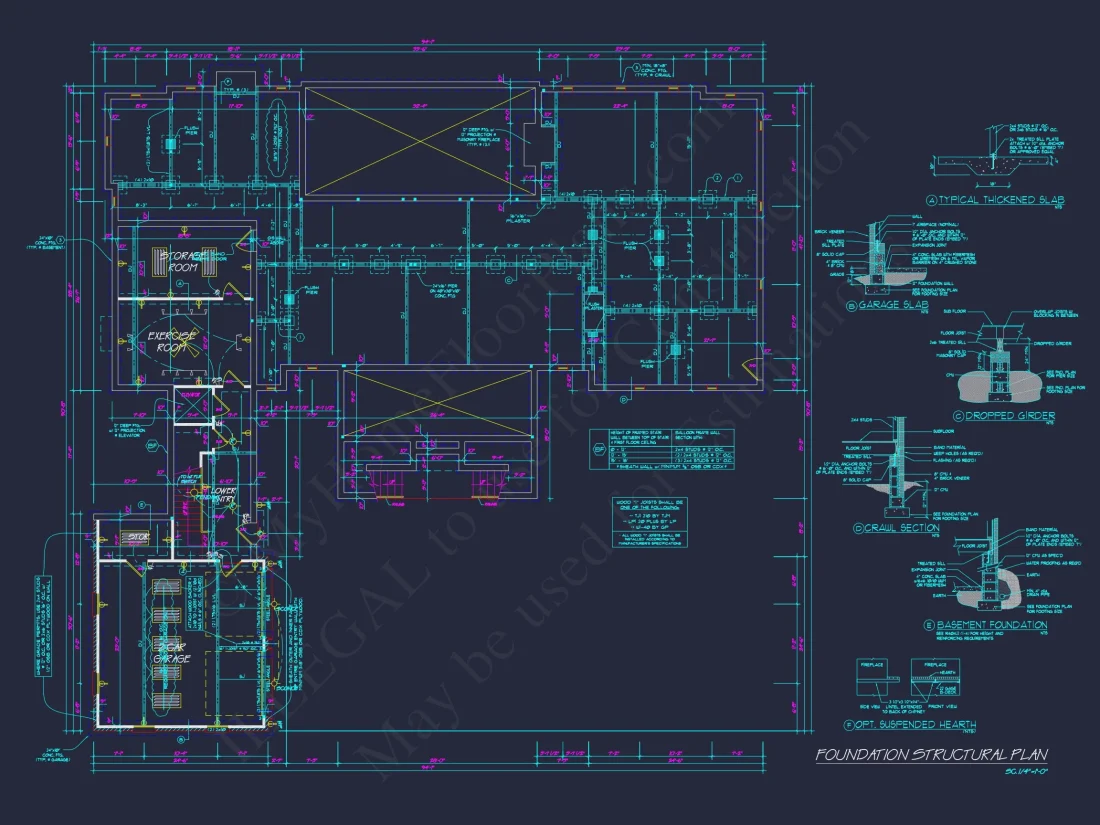 Colonial Revival house Plan with Spacious Floor Designs and CAD Blueprints