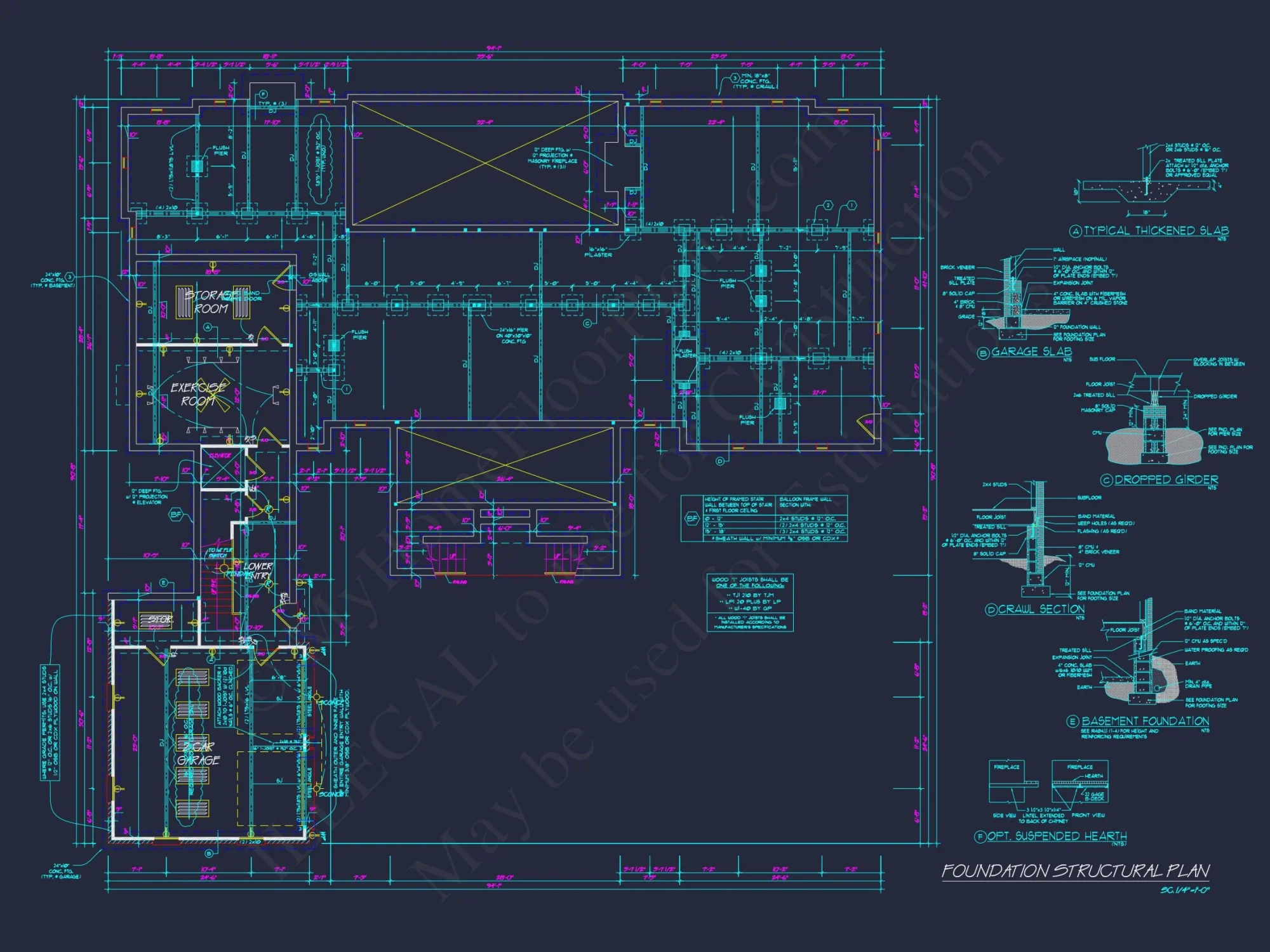 Colonial Revival house Plan with Spacious Floor Designs and CAD Blueprints