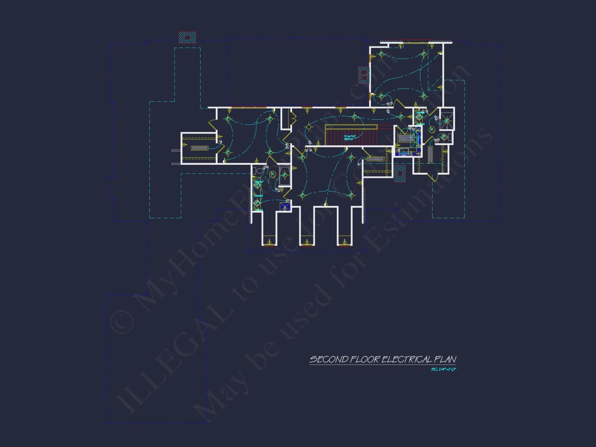 Colonial Revival house Plan with Spacious Floor Designs and CAD Blueprints