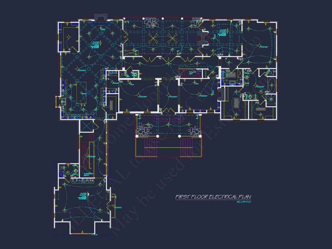 Colonial Revival house Plan with Spacious Floor Designs and CAD Blueprints