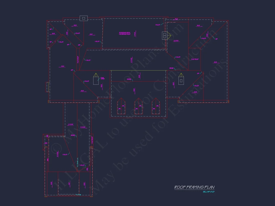 Colonial Revival house Plan with Spacious Floor Designs and CAD Blueprints