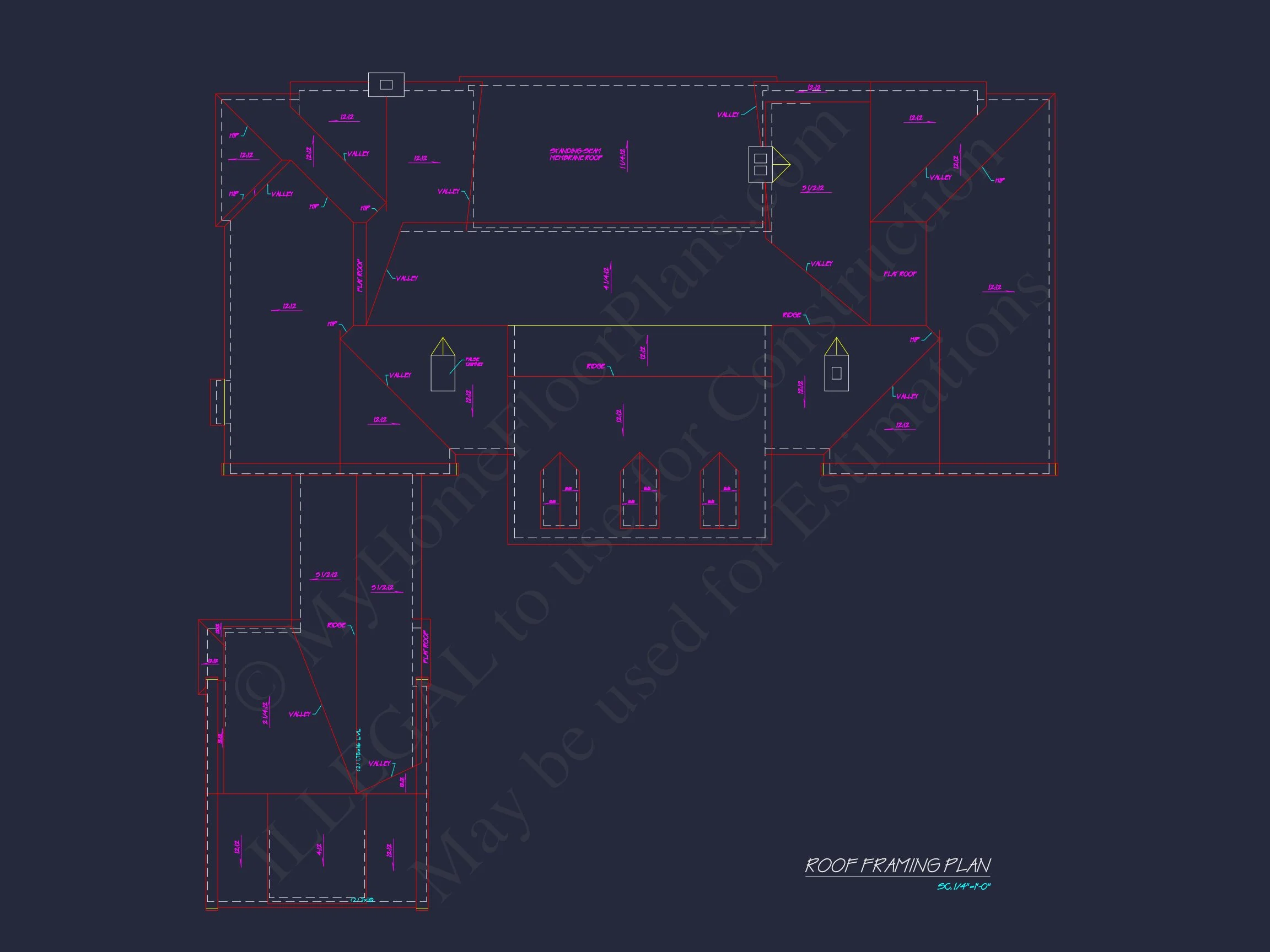 8-1934 HOUSE PLAN - Colonial Revival House Plan with Spacious Floor Designs and CAD Blueprints 11 Colonial Revival house Plan with Spacious Floor Designs and CAD Blueprints