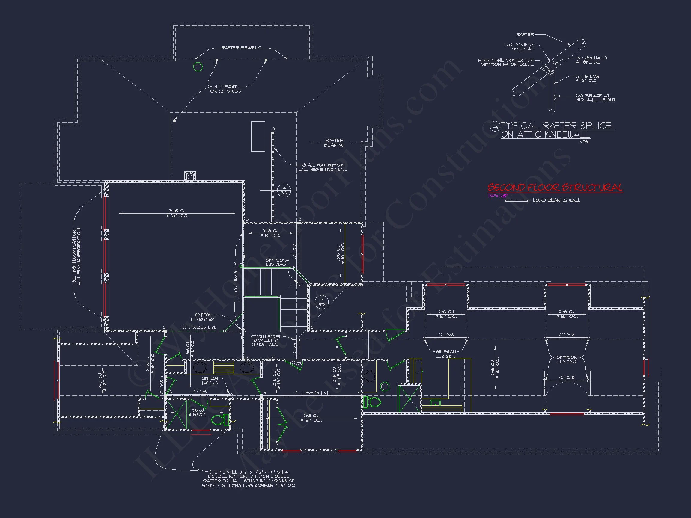 Beautiful 2-Story house Plan with CAD Blueprints and Designs