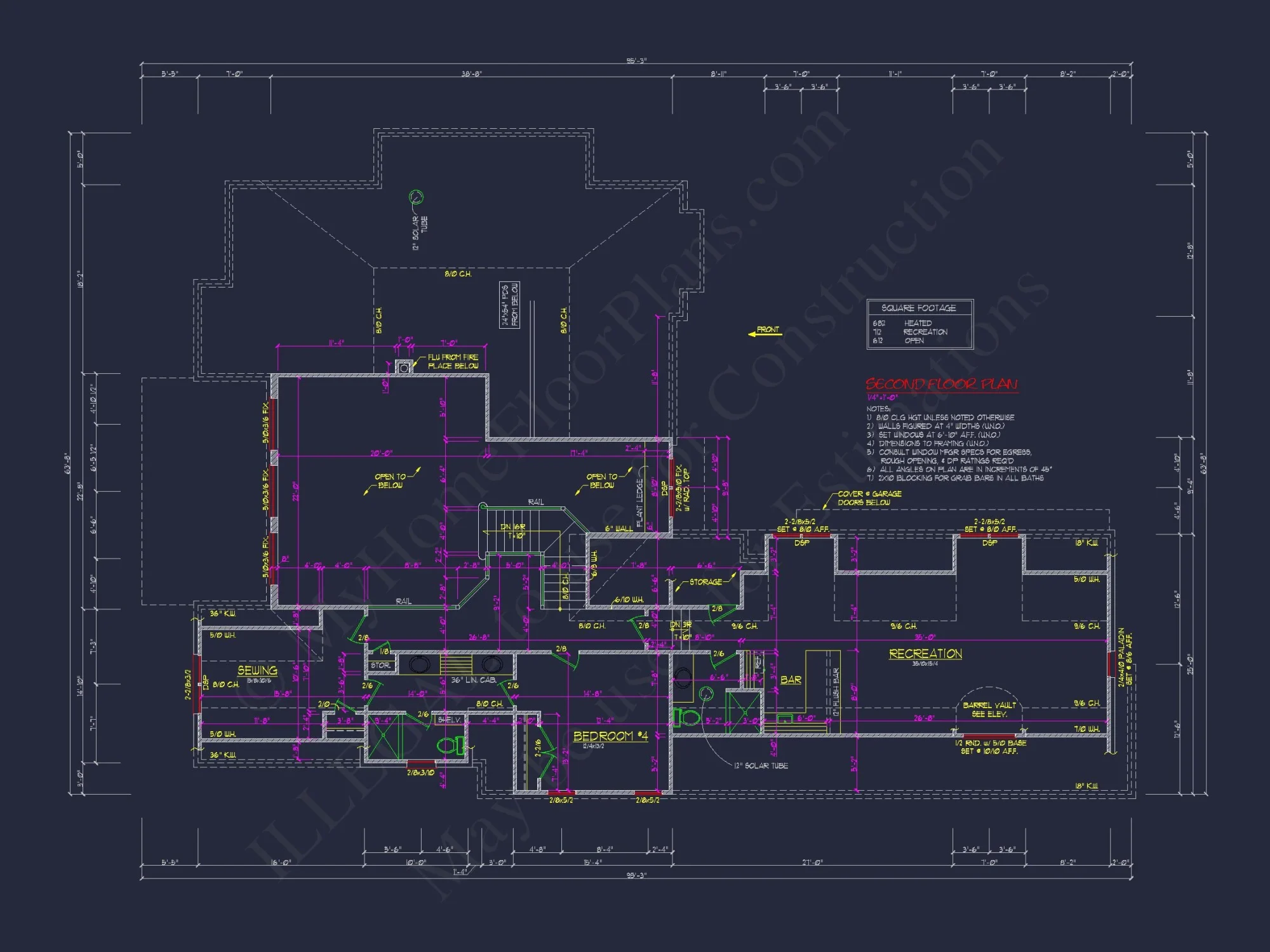 Beautiful 2-Story house Plan with CAD Blueprints and Designs