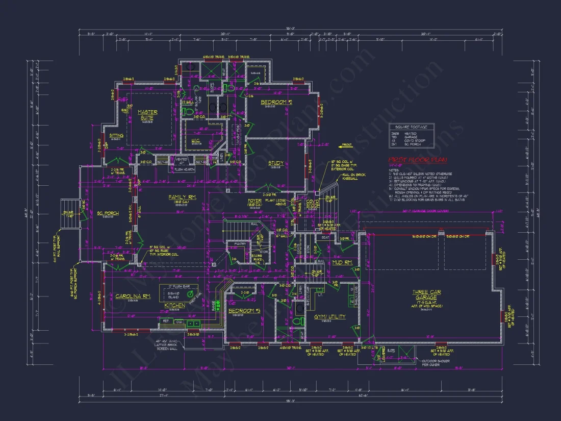Beautiful 2-Story house Plan with CAD Blueprints and Designs